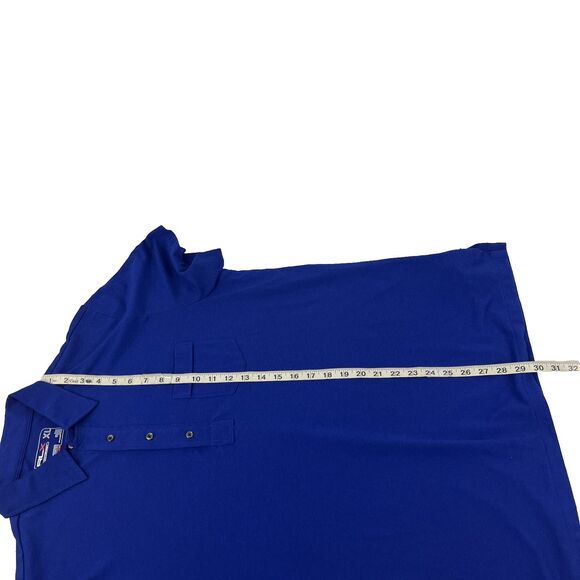 Mens Ralph Lauren RLX Short Sleeve Polo Shirt Size XL Blue Polyester Cotton - Picture 7 of 7